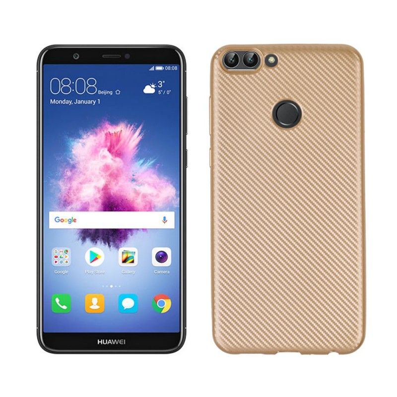 Cover for Huawei P Smart Golden Fleksibel Kulfiber