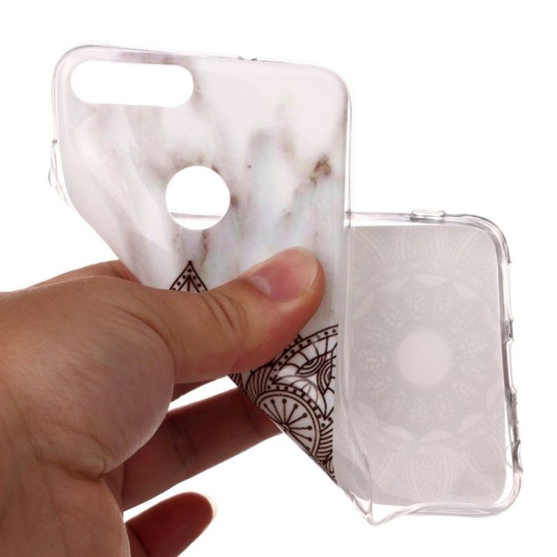 Cover for Huawei P Smart Marmoreret Mandala