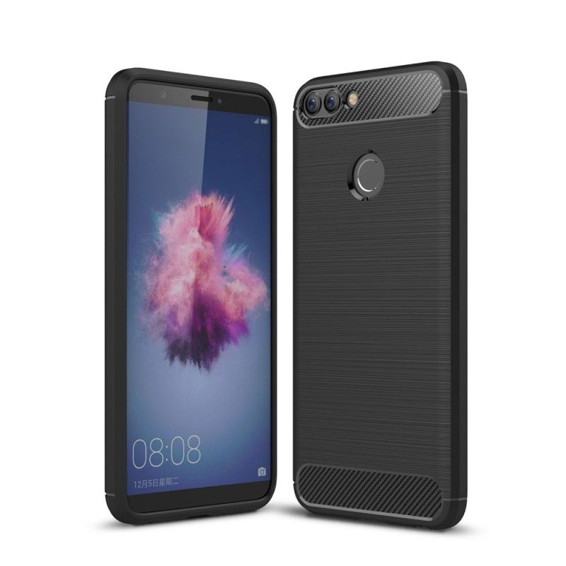 Cover Huawei P Smart Sort Børstet Kulfiber