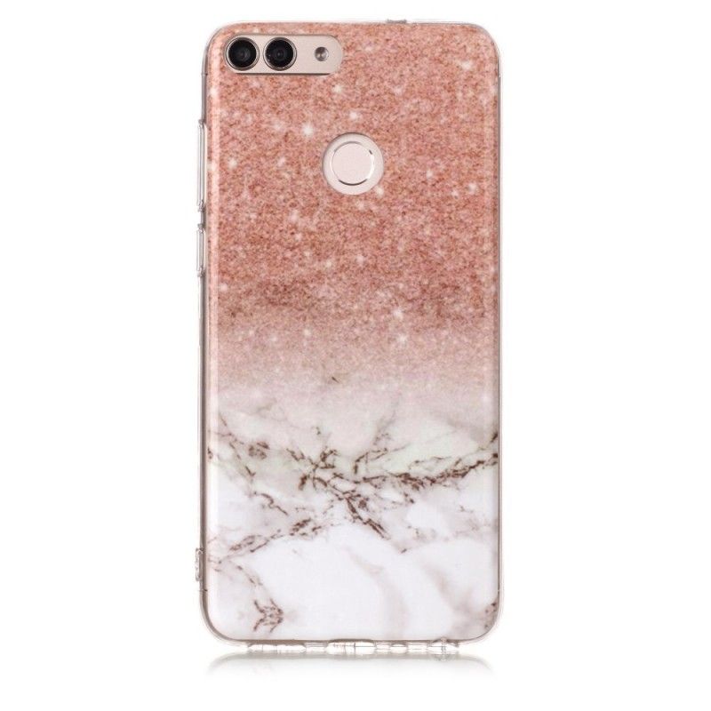 Cover Huawei P Smart Sort Marmorglitter Original