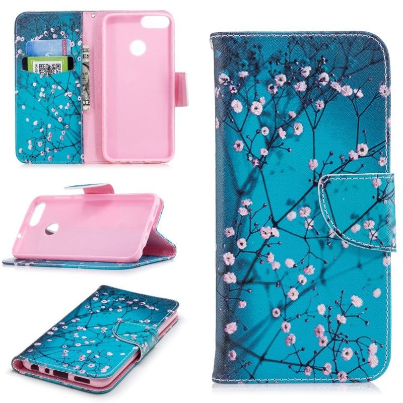 Flip Cover Huawei P Smart Mobilcover Blomstrende Træ