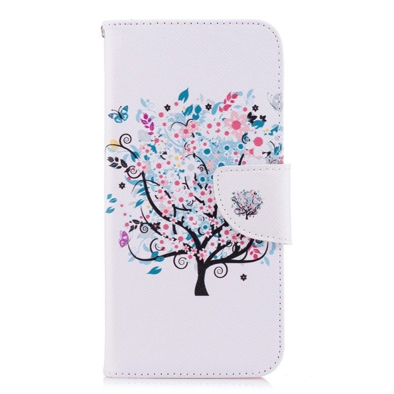 Flip Cover Huawei P Smart Mobilcover Blomstret Træ