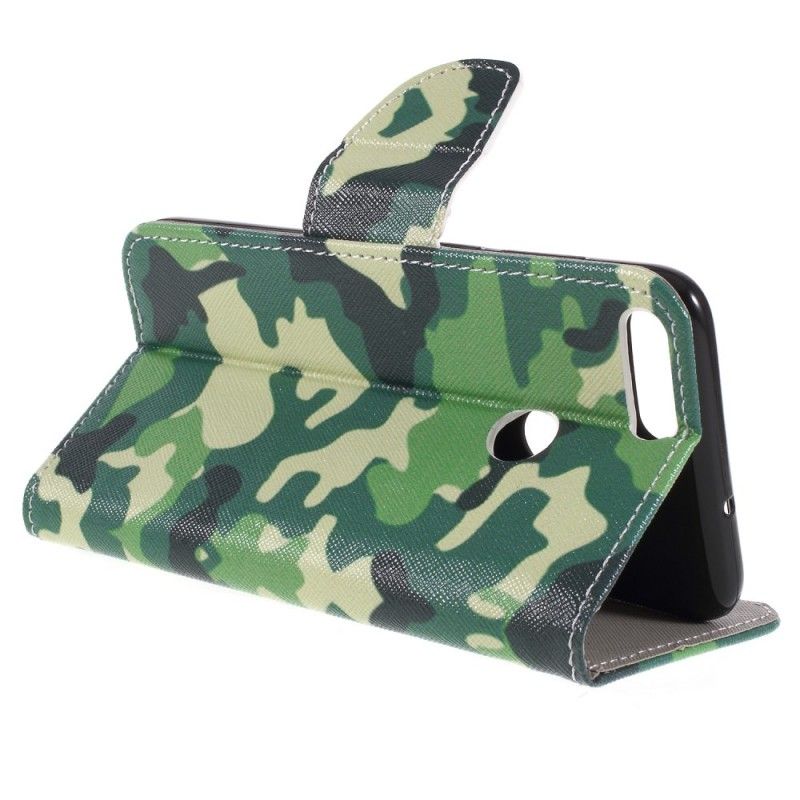 Flip Cover Huawei P Smart Mobilcover Militær Camouflage