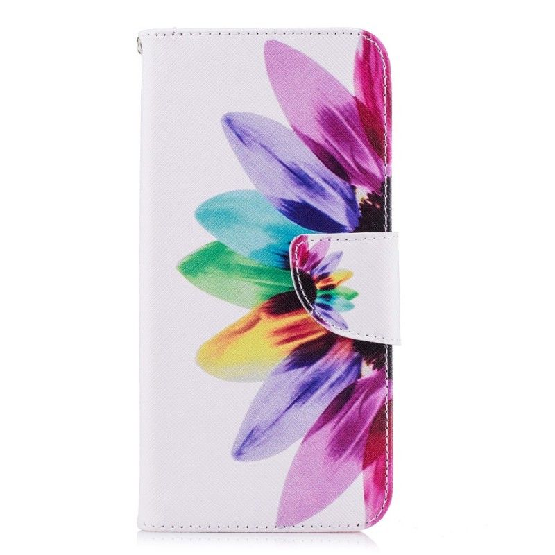 Flip Cover Læder for Huawei P Smart Akvarelblomst