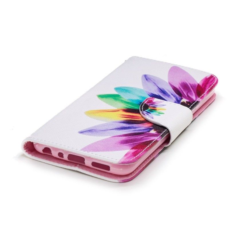 Flip Cover Læder for Huawei P Smart Akvarelblomst