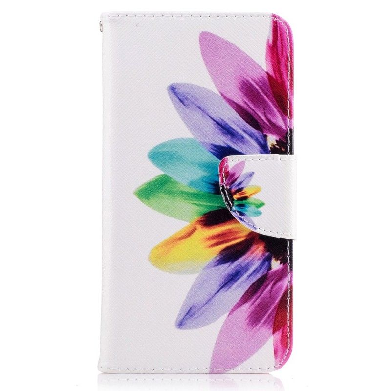 Flip Cover Læder Huawei P10 Lite Akvarelblomst