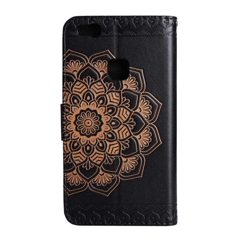 Flip Cover Læder Huawei P10 Lite Brun Chic Mandala Beskyttelse