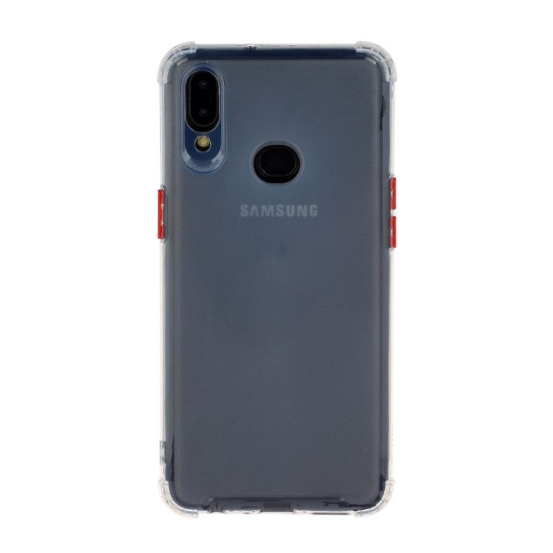 Cover for Samsung Galaxy A10s Grå Fleksible Silikonefarvede Knapper