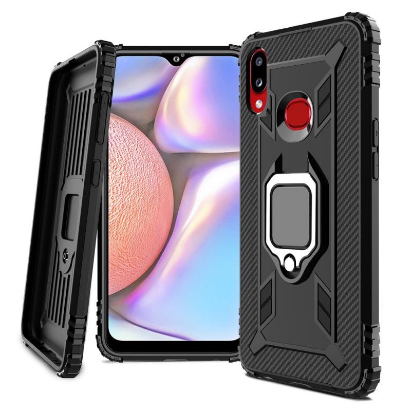 Cover for Samsung Galaxy A10s Ring Og Kulfiber