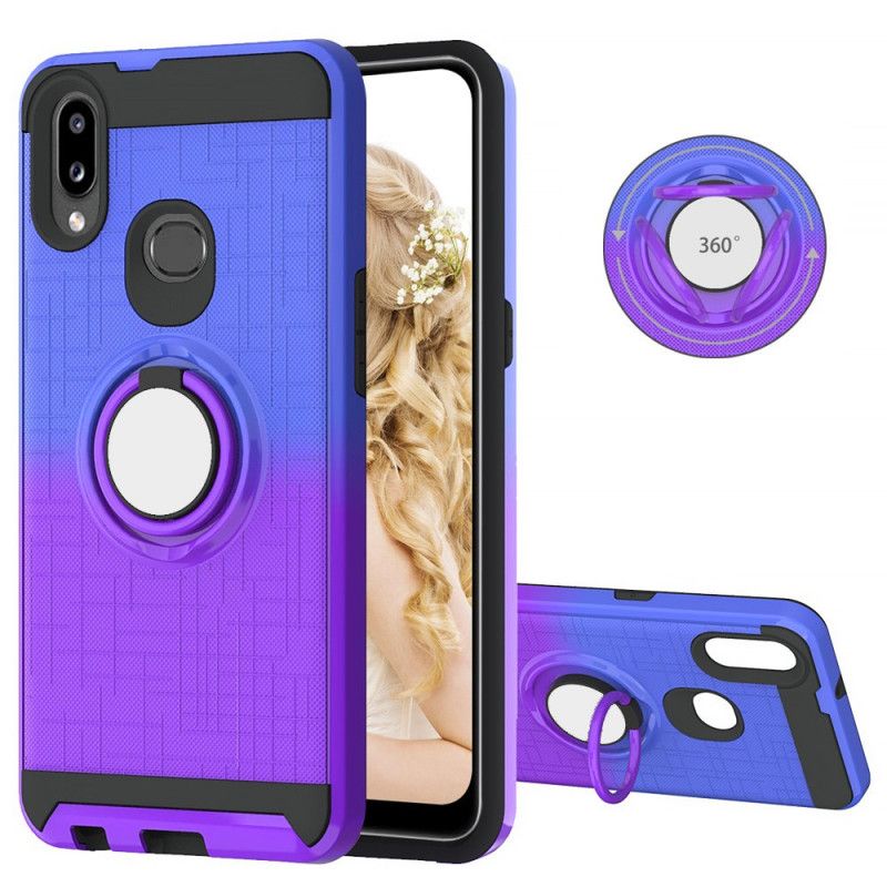 Cover Samsung Galaxy A10s Hvid Med Gradient Ring