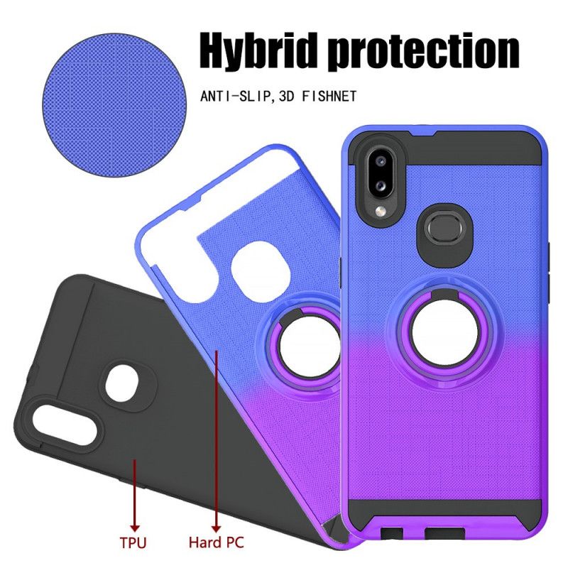 Cover Samsung Galaxy A10s Hvid Med Gradient Ring