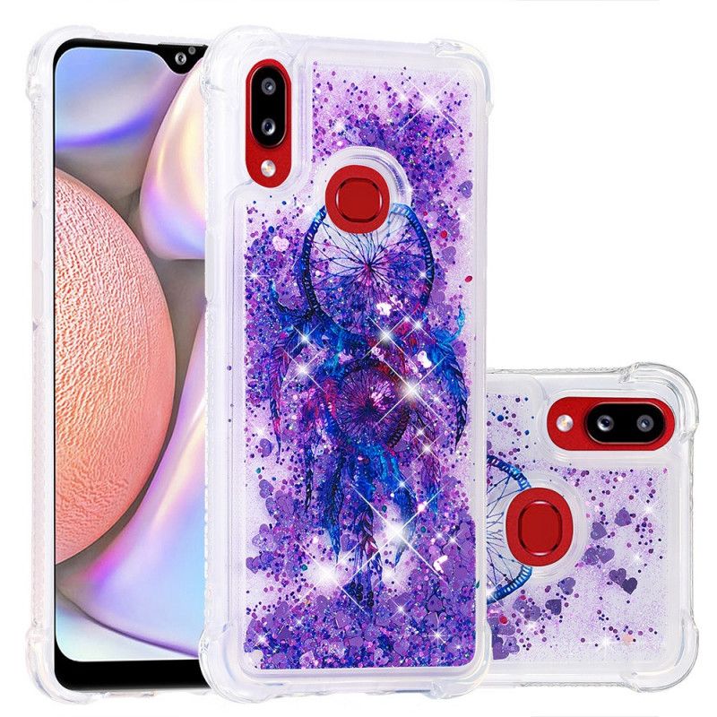 Cover Samsung Galaxy A10s Lilla Glitter Dreamcatcher