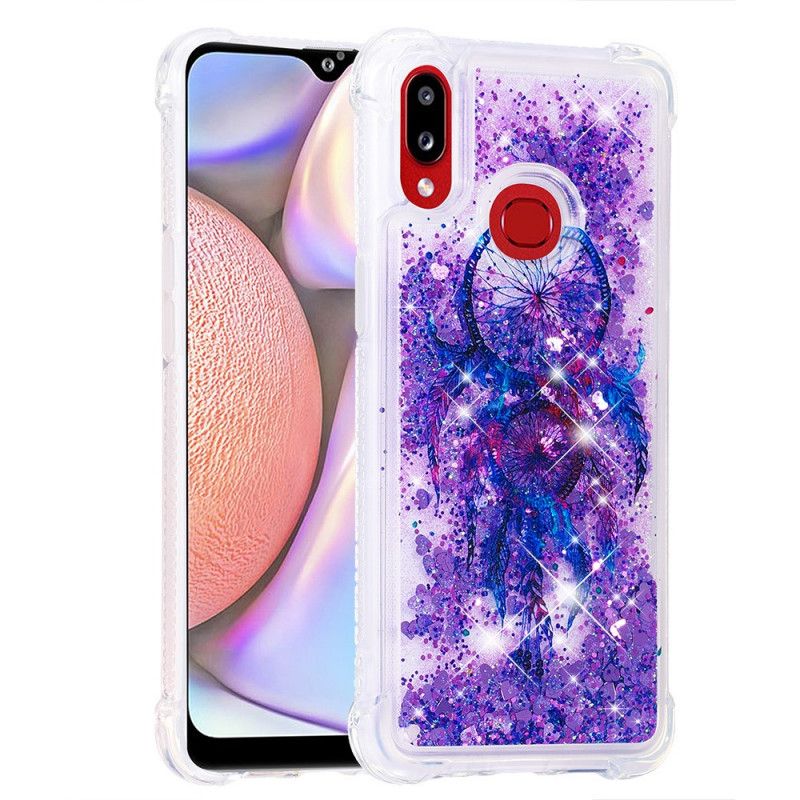 Cover Samsung Galaxy A10s Lilla Glitter Dreamcatcher