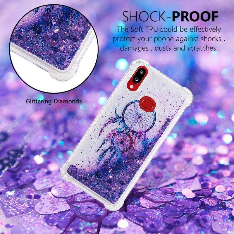 Cover Samsung Galaxy A10s Lilla Glitter Dreamcatcher