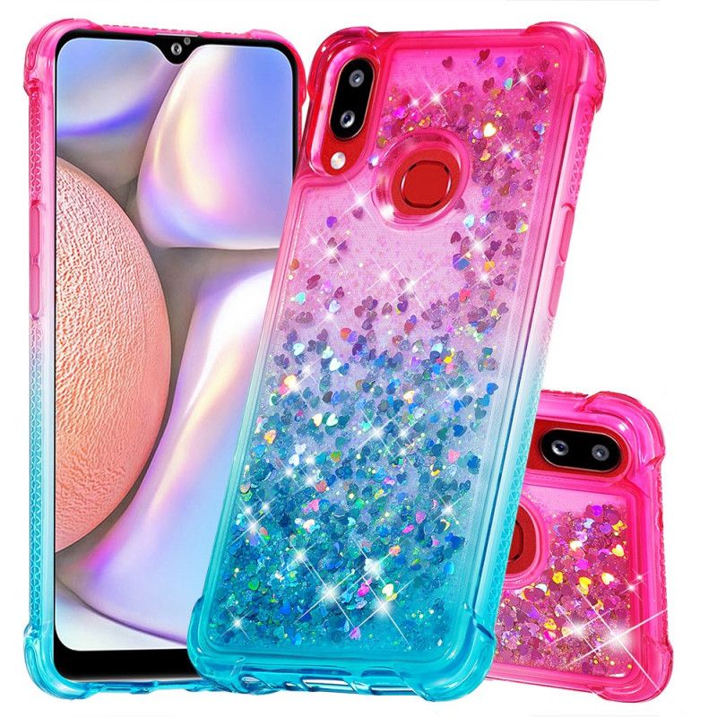 Cover Samsung Galaxy A10s Magenta Farvet Glitter