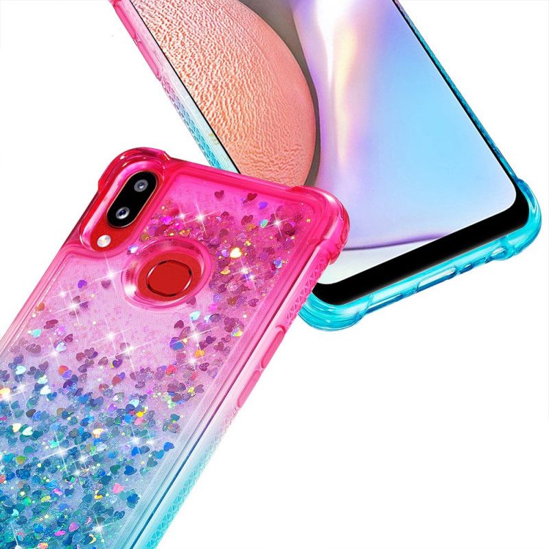 Cover Samsung Galaxy A10s Magenta Farvet Glitter