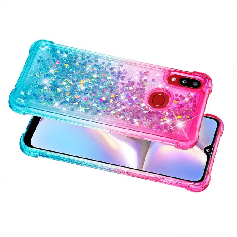 Cover Samsung Galaxy A10s Magenta Farvet Glitter