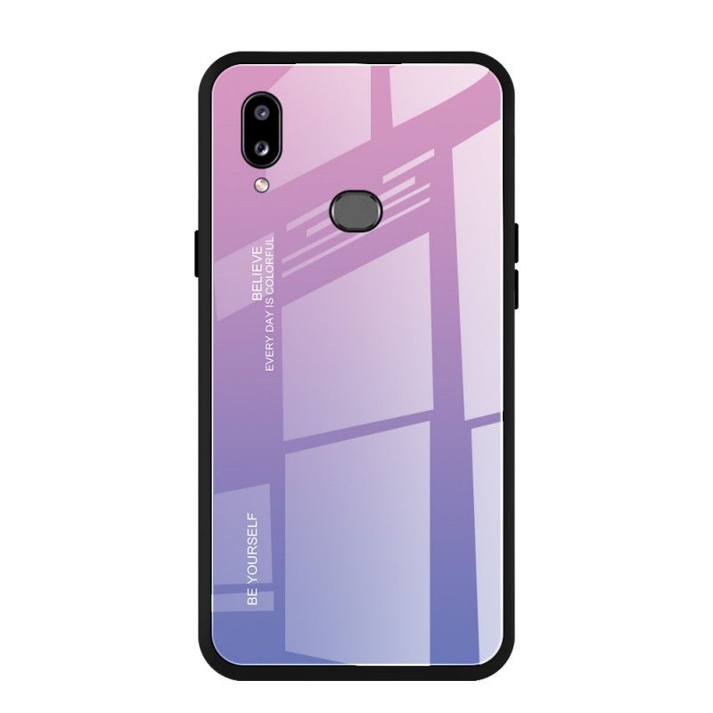 Cover Samsung Galaxy A10s Rød Vær Dig Selv Hærdet Glas