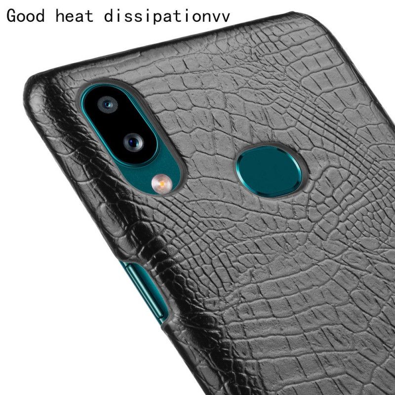 Cover Samsung Galaxy A10s Sort Krokodillehudeffekt