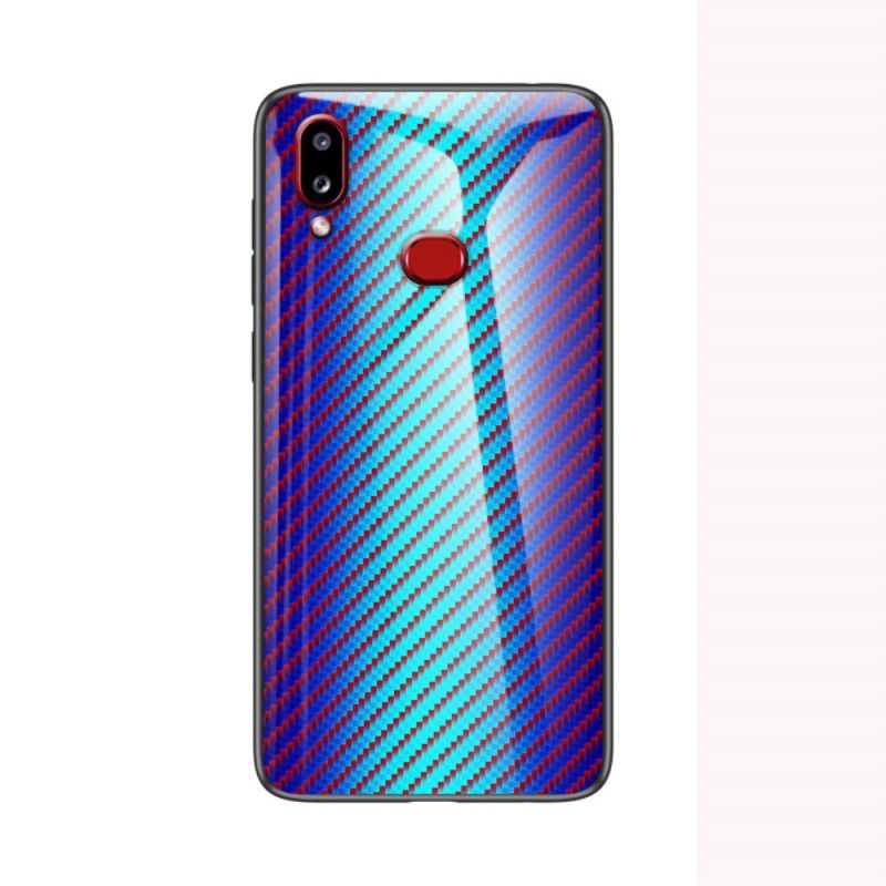 Cover Samsung Galaxy A10s Sort Kulfiber Hærdet Glas