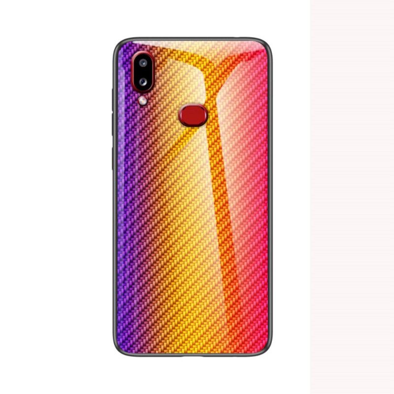 Cover Samsung Galaxy A10s Sort Kulfiber Hærdet Glas