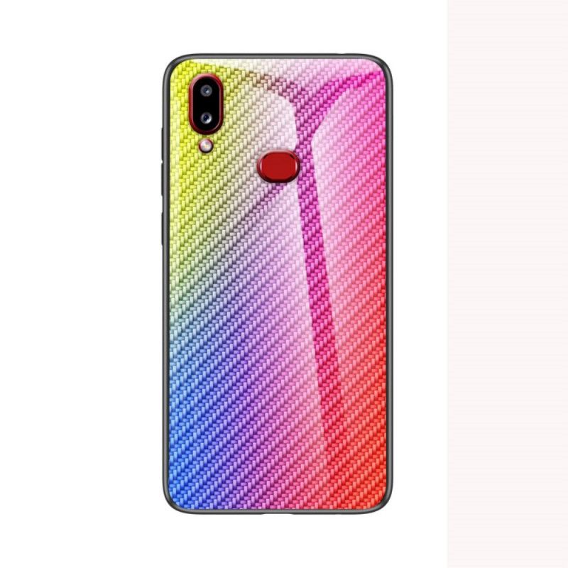 Cover Samsung Galaxy A10s Sort Kulfiber Hærdet Glas