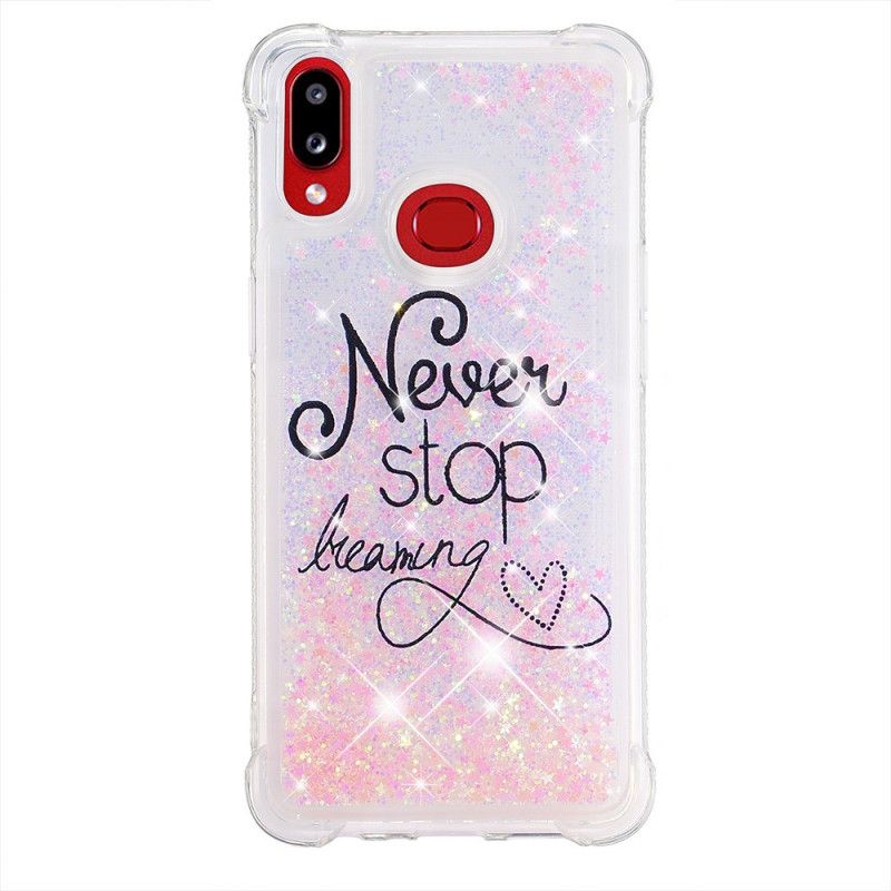 Cover Samsung Galaxy A10s Stop Aldrig Med At Drømme Om Glitter Original