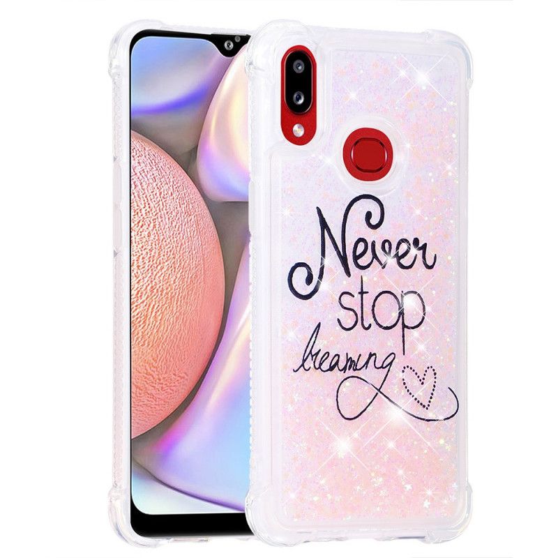 Cover Samsung Galaxy A10s Stop Aldrig Med At Drømme Om Glitter Original