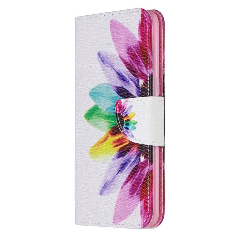 Flip Cover Læder for Samsung Galaxy A10s Akvarelblomst