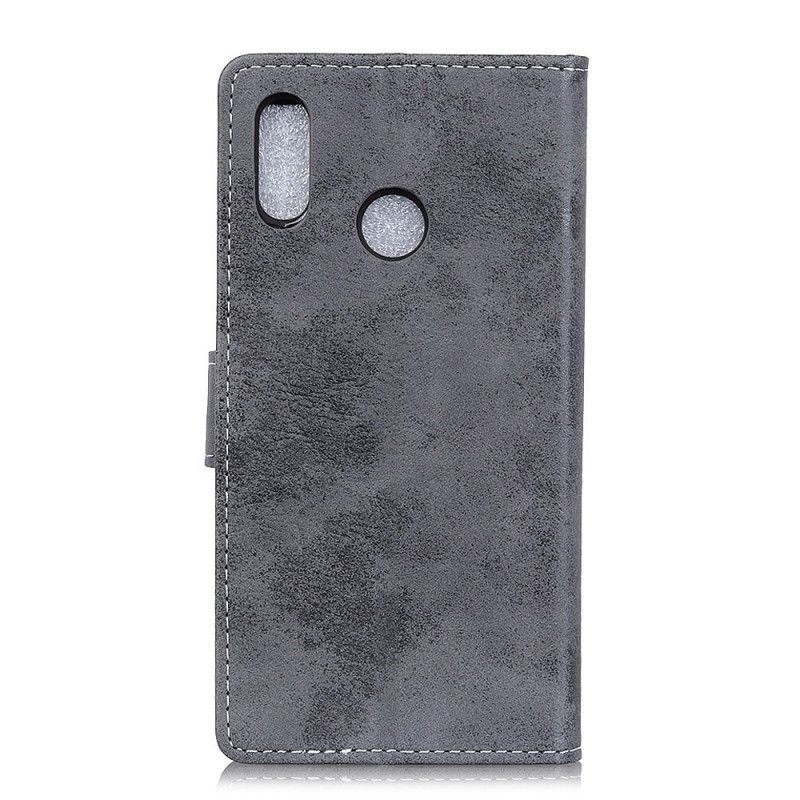 Flip Cover Læder for Samsung Galaxy A10s Grå Vintage Lædereffekt