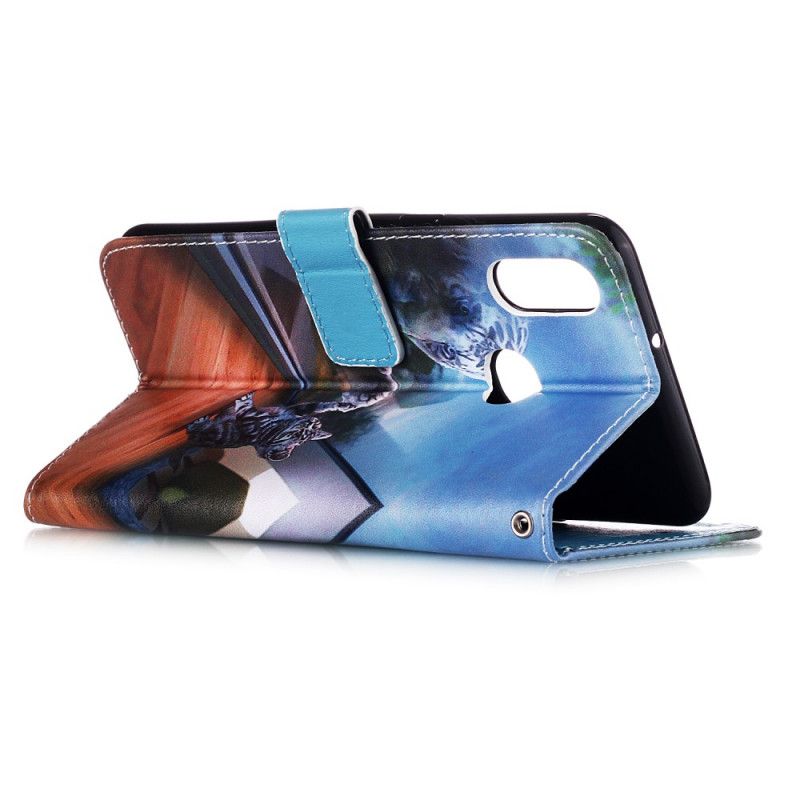 Flip Cover Læder for Samsung Galaxy A10s Lyseblå Ernest Og Refleksion