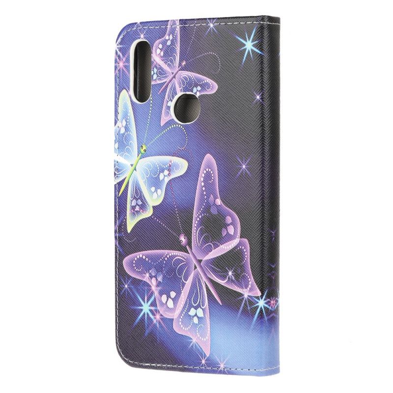 Flip Cover Læder for Samsung Galaxy A10s Magiske Sommerfugle