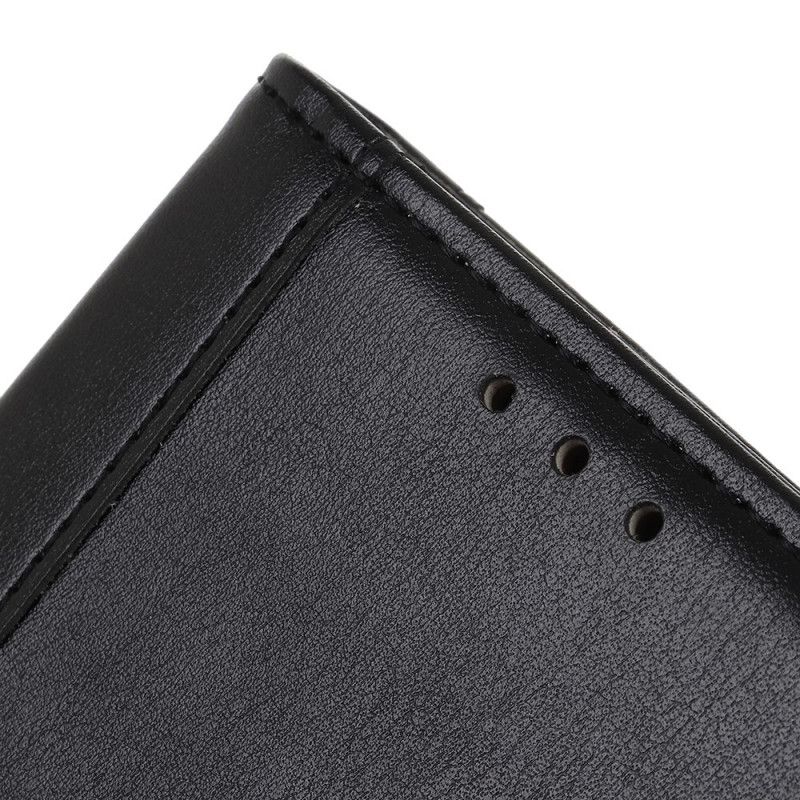 Flip Cover Læder for Samsung Galaxy A10s Sort Elegant Læderstil