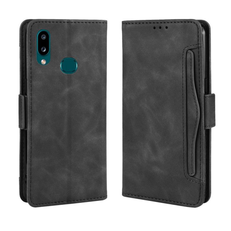 Flip Cover Læder for Samsung Galaxy A10s Sort Førsteklasses Multikort