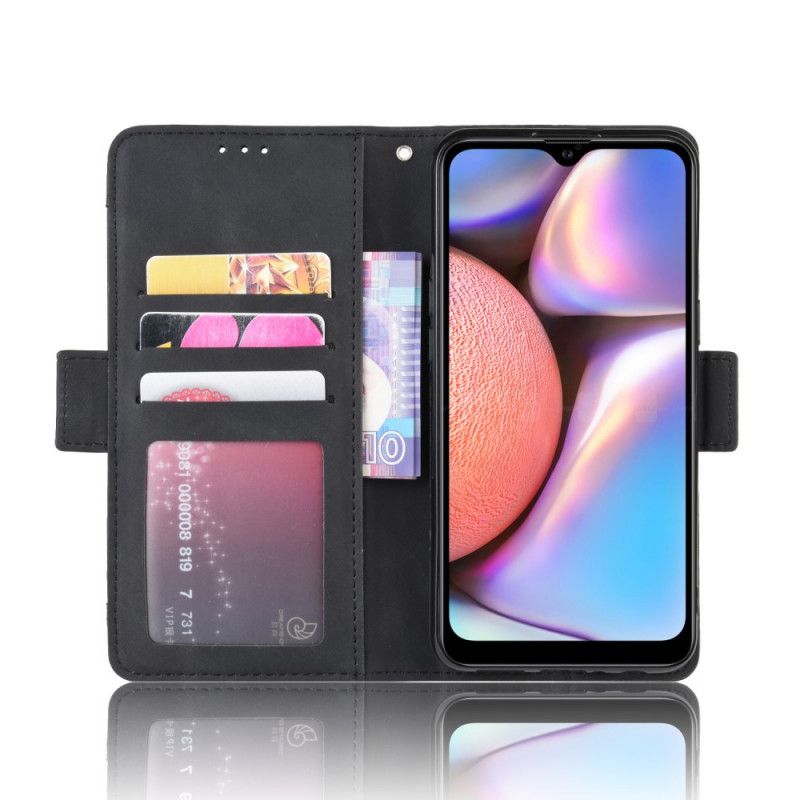 Flip Cover Læder for Samsung Galaxy A10s Sort Førsteklasses Multikort