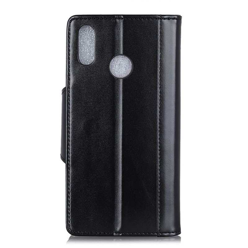 Flip Cover Læder for Samsung Galaxy A10s Sort Kunstlås Elegance Lås