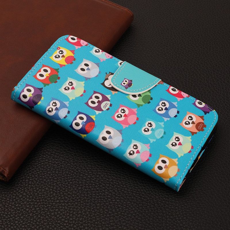 Flip Cover Læder Samsung Galaxy A10s Flere Ugler Original