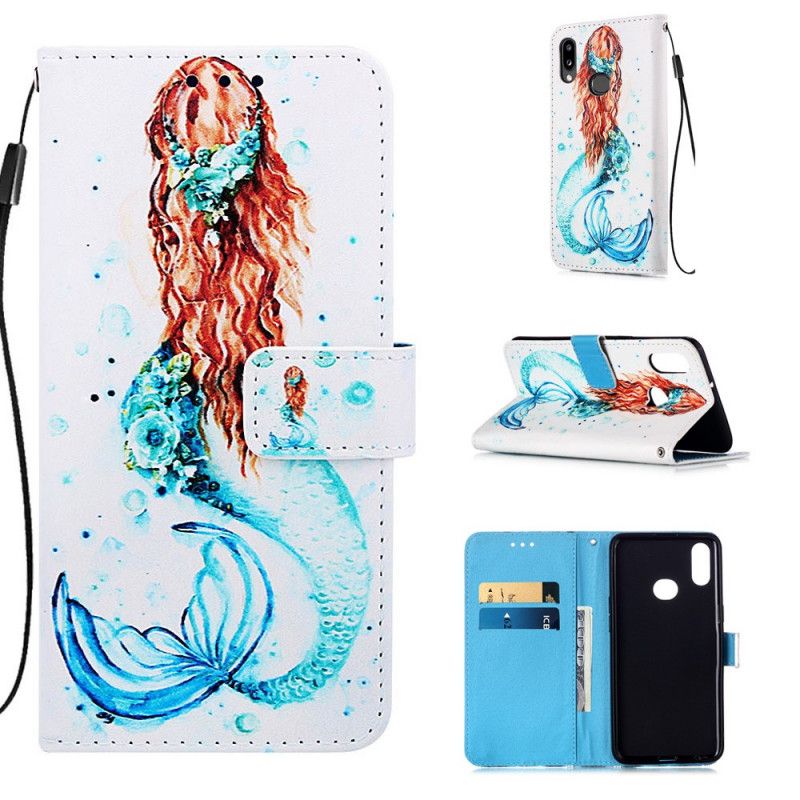 Flip Cover Læder Samsung Galaxy A10s Havfrue Ærbødighed Original