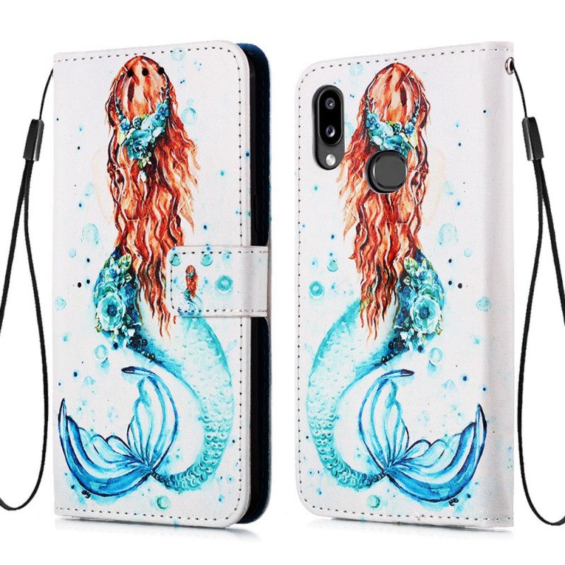 Flip Cover Læder Samsung Galaxy A10s Havfrue Ærbødighed Original