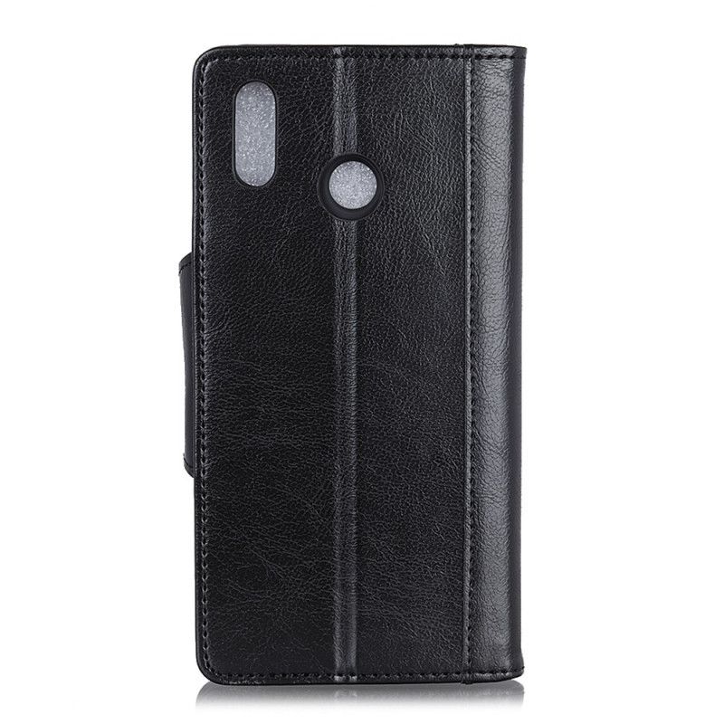 Flip Cover Læder Samsung Galaxy A10s Sort Mat Kunstlæder I Kunstlæder Original