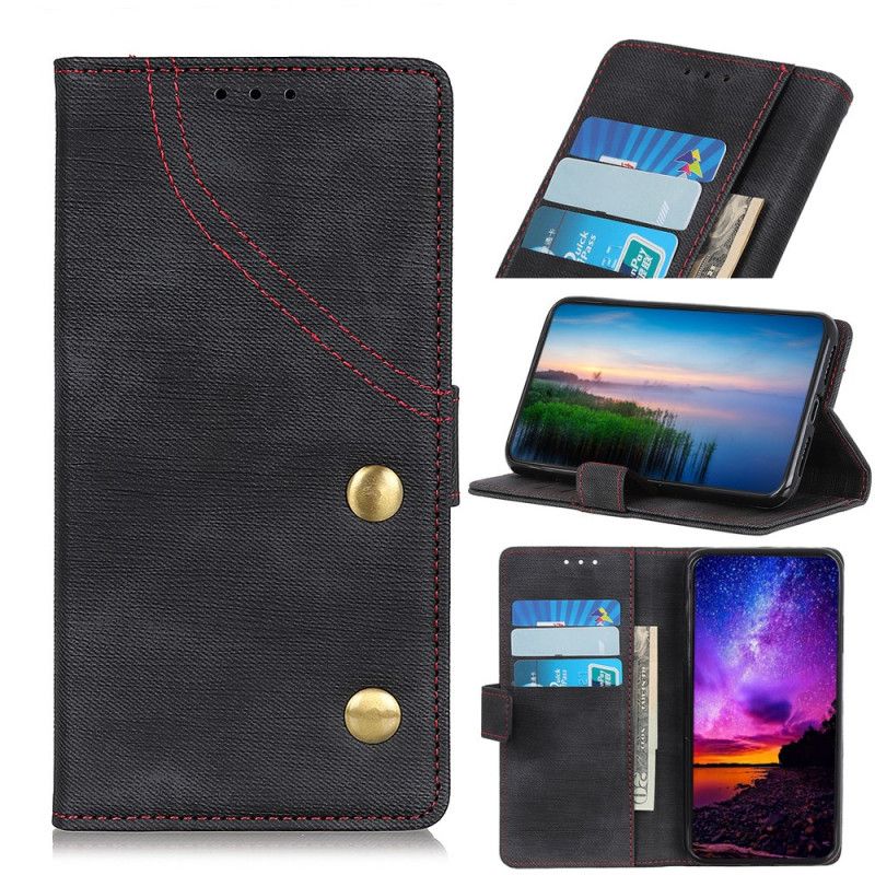 Flip Cover Læder Samsung Galaxy A10s Sort Nitte Jeans