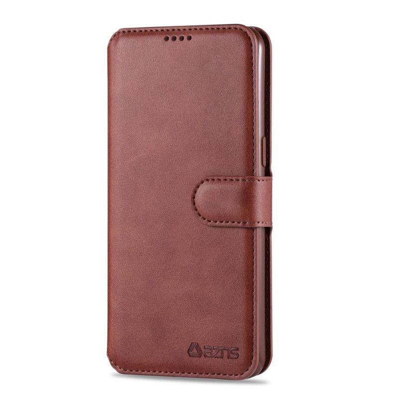 Flip Cover Læder Samsung Galaxy A10s Sort Retro Azns