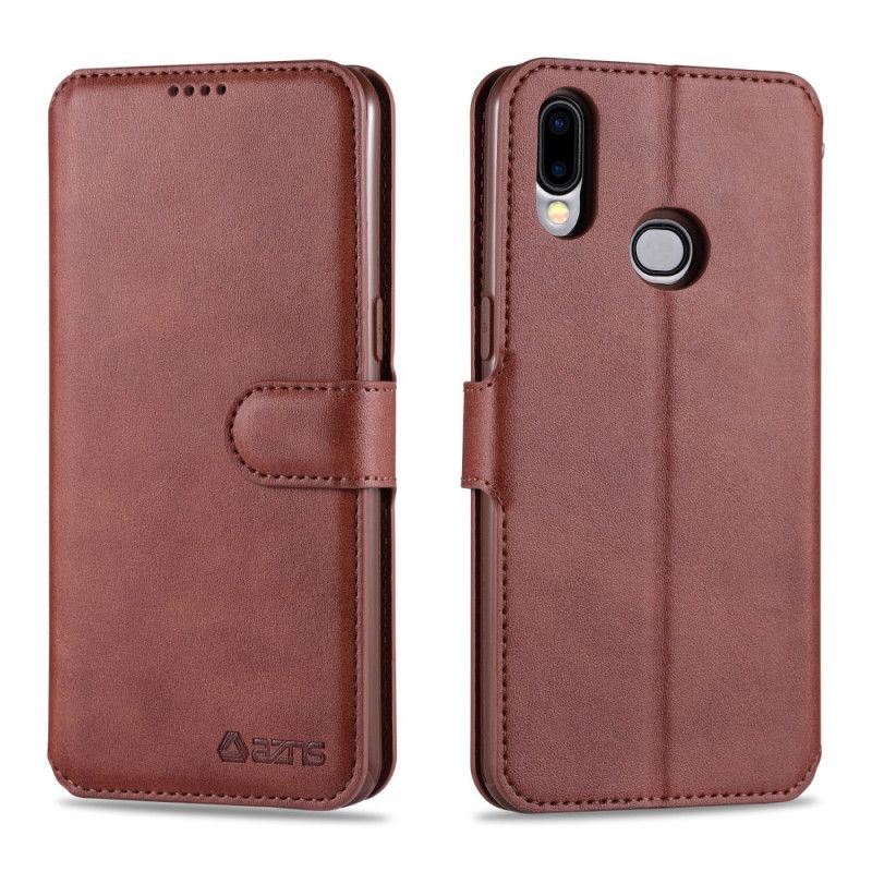 Flip Cover Læder Samsung Galaxy A10s Sort Retro Azns