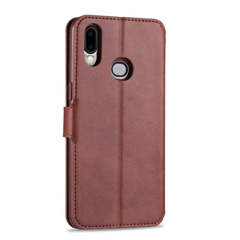 Flip Cover Læder Samsung Galaxy A10s Sort Retro Azns