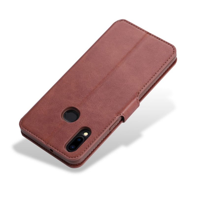 Flip Cover Læder Samsung Galaxy A10s Sort Retro Azns