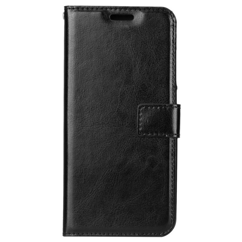 Flip Cover Samsung Galaxy A10s Sort Blank Lædereffekt