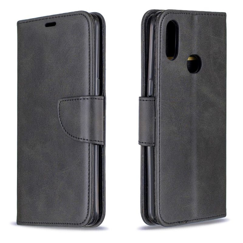 Flip Cover Samsung Galaxy A10s Sort Glat Skrå Flap