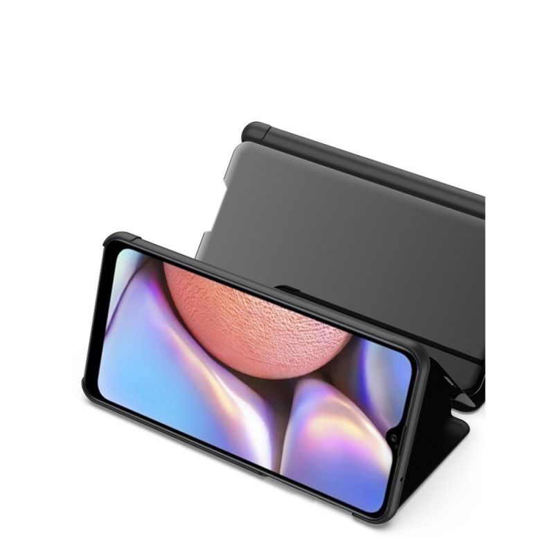 Læder Cover Samsung Galaxy A10s Sort Mobilcover Spejl