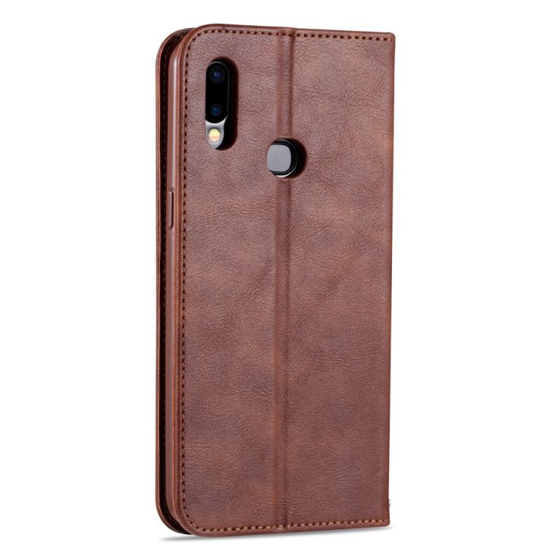 Læder Cover Samsung Galaxy A10s Sort Retro Azns