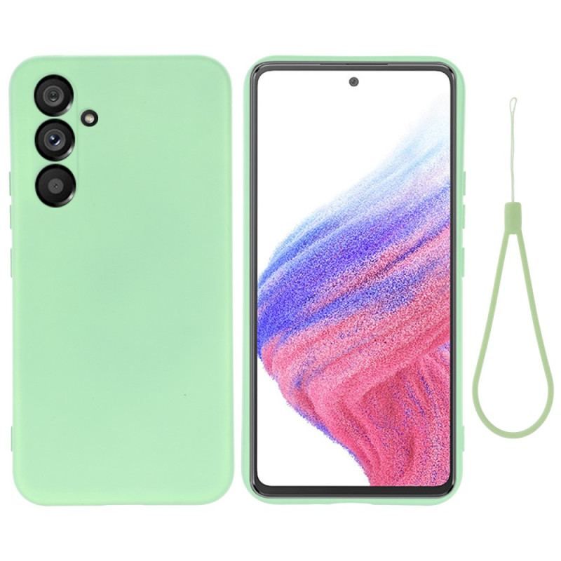 Cover Samsung Galaxy A54 5G Flydende Silikone Med Snor